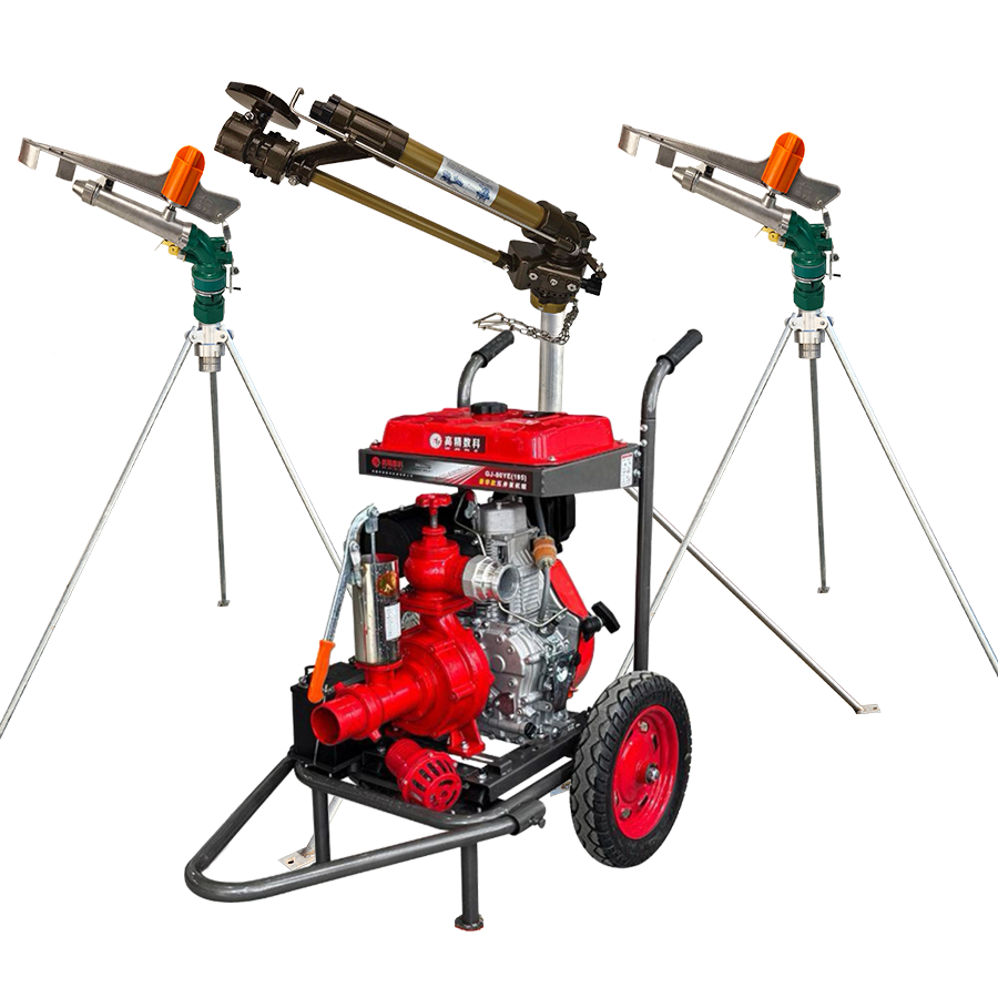 昆明一体式灌溉机组 全套喷枪水带配齐 抗旱浇地神器